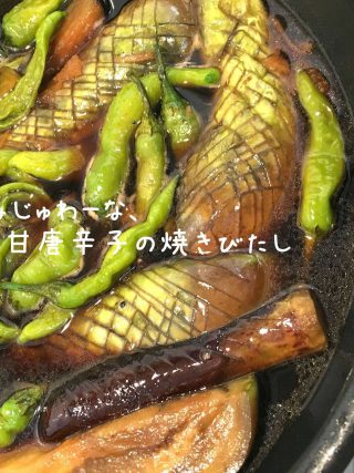 【土鍋deごはん　Recipe Vol.4  旨味がジュワ〜！ナスと甘唐の焼きびたし♫】